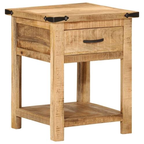 vidaXL Table de chevet 40x40x50 cm bois de manguier, Huis en Inrichting, Slaapkamer | Nachtkastjes, Verzenden