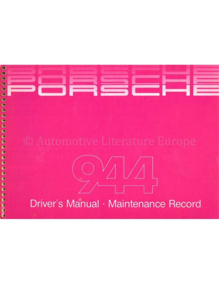 1985 PORSCHE 944 INSTRUCTIEBOEKJE | SERVICEBOEKJE ENGELS, Autos : Divers, Modes d'emploi & Notices d'utilisation