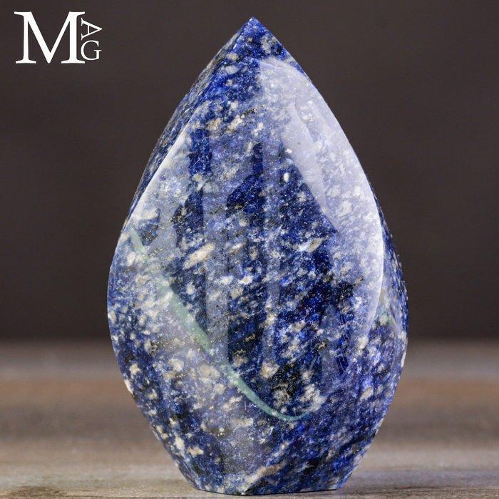 Handgesneden sodaliet vlam – Diepblauwe natuurlijke steen, Verzamelen, Mineralen en Fossielen