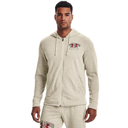 UA Rival Terry Athletic Dep FZ Hoodie-BRN - Maat SM, Kleding | Heren, Truien en Vesten, Bruin, Nieuw, Maat 46 (S) of kleiner, Ophalen of Verzenden