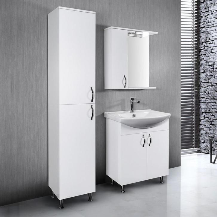 Badmeubelset BWS Aleco 65 cm Inclusief Spiegelkast en, Doe-het-zelf en Bouw, Sanitair, Bad, Nieuw, Ophalen of Verzenden