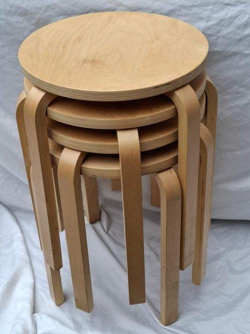 IKEA - Kruk (4) - Multiplex, Berken - Frosta, Antiek en Kunst, Antiek | Meubels | Stoelen en Sofa's