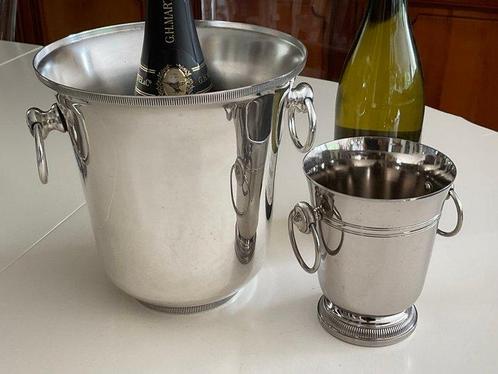 Verzilverde Champagnekoeler & IJsemmer - Rafraîchisseur à, Huis en Inrichting, Overige Huis en Inrichting