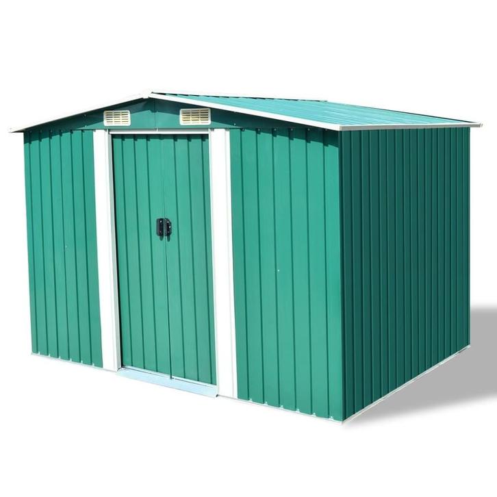 vidaXL Tuinberging 257x205x178 cm metaal groen, Tuin en Terras, Tuinhuizen, Nieuw, Verzenden