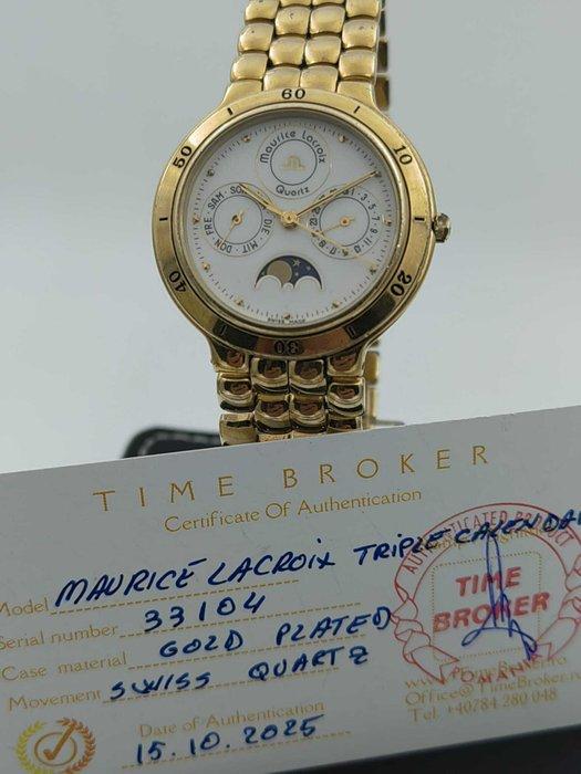 Maurice Lacroix - Triple Calendar Moonphase - Zonder, Handtassen en Accessoires, Horloges | Heren