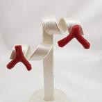 Koraal - Zilver - Oorbellen, Antiek en Kunst