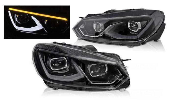 Full LED koplampen Black geschikt voor VW Golf 6, Auto-onderdelen, Verlichting, Nieuw, Volkswagen, Verzenden