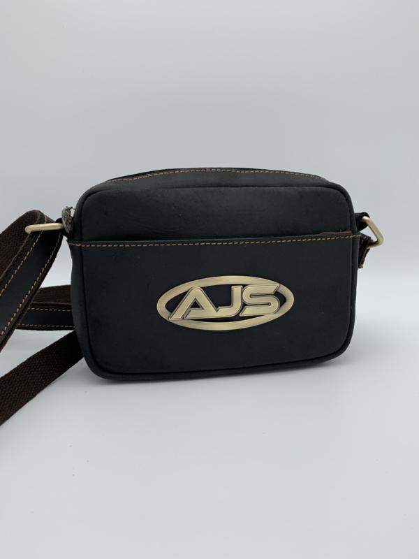 Handtas Mat zwart messenger shoulder/crossbody bag 100% leer, Auto-onderdelen, Overige Auto-onderdelen, Nieuw, Ophalen of Verzenden