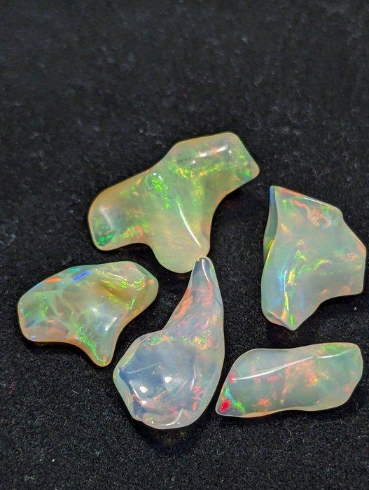 19 karaat - AAA natuurlijke edelstenen Welo-opalen,, Verzamelen, Mineralen en Fossielen