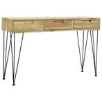 vidaXL Wandtafel 120x35x76 cm massief teakhout, Verzenden, Nieuw