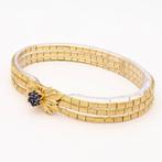 Armband - 18 karaat Geel goud - Saffier, Nieuw