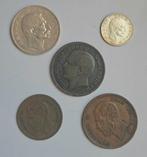 Servië. Lot of 5 coins, incl. silver, 5, 10, 50 Para & 2