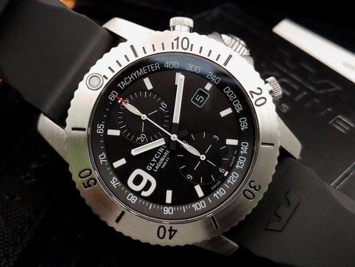 Glycine - Lagunare Chronograph Diver - Valjoux 7750 -, Handtassen en Accessoires, Horloges | Heren