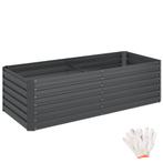 Hoge plantenbak Blomma, 880l, verzinkt, 200x80x56cm - antrac, Tuin en Terras, Bloembakken en Plantenbakken, Verzenden, Nieuw