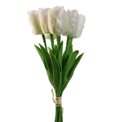 Tulp tulpen cremewit 33cm - bundel van 7 stuks het merk:, Huis en Inrichting, Woonaccessoires | Kunstplanten en Kunstbloemen, Nieuw