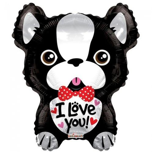 Helium Ballon Valentijn Hond I Love You 45cm leeg, Hobby en Vrije tijd, Feestartikelen, Nieuw, Verzenden
