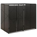 vidaXL Containerberging dubbel 140x80x117 cm poly rattan, Doe-het-zelf en Bouw, Verzenden