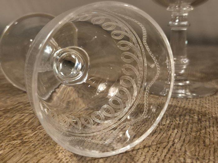 Val Saint Lambert - Drinkservies (6) - lothaire - Glas,, Antiquités & Art, Antiquités | Verre & Cristal