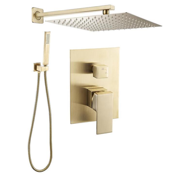 Regendoucheset Inbouw Muur Rio 20cm Vierkant AANBIEDING, Doe-het-zelf en Bouw, Sanitair, Douche, Nieuw, Chroom, Glas, Koper, Inox
