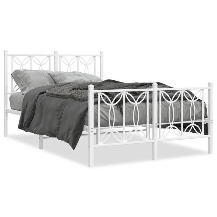 Stabiel Bedframe 120x190 Wit | Retour Deal, Huis en Inrichting, Slaapkamer | Bedden, 120 cm, 190 cm of minder, Wit, Nieuw, Metaal