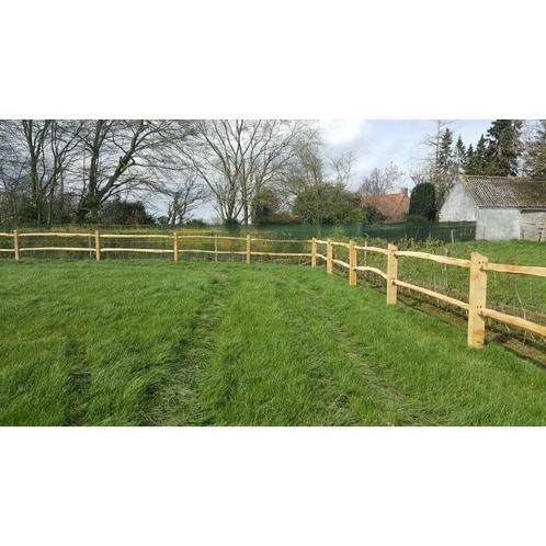 York deluxe hoek paal in acacia hout met diamandkop en met, Dieren en Toebehoren, Stalling en Weidegang