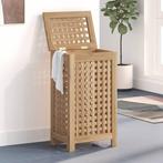 vidaXL Wasmand 35x25x60 cm massief teakhout, Huis en Inrichting, Verzenden, Nieuw