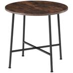 tectake Eettafel Ennis 80x76cm - Industrieel hout donker, ru, Huis en Inrichting, Tafels | Eettafels, Verzenden, Nieuw