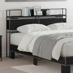 vidaXL Opberghoofdbord met plank Zwart eiken 150 cm Bewerkt, Huis en Inrichting, Verzenden, Nieuw