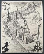 Pellos, René - 1 Original drawing - Mirroir du Cyclisme -, Boeken, Stripverhalen, Nieuw