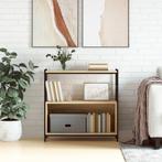 vidaXL Boekenrek 80x30x78,5 cm bewerkt hout en ijzer sonoma, Huis en Inrichting, Verzenden, Nieuw