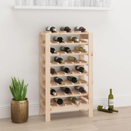 vidaXL Wijnrek 61,5x30x107,5 cm massief grenenhout, Huis en Inrichting, Woonaccessoires | Wijnrekken, Nieuw, Verzenden