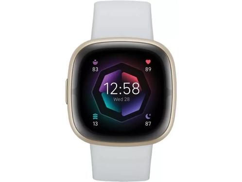 Fitbit Sense 2 Goud (Blauw, Wit), Handtassen en Accessoires, Smartwatches, Zo goed als nieuw, Verzenden