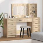 vidaXL Kaptafel met lade 3 pcs Bruin 40 x 41 x 135 cm, Huis en Inrichting, Tafels | Kaptafels, Verzenden, Nieuw