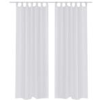 vidaXL Witte Vitrage 140 x 225 cm 2 stuks, Huis en Inrichting, Verzenden, Nieuw