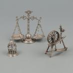 NO RESERVE. Diversen - Miniatuur figuur  (3) - .835 zilver, Antiek en Kunst