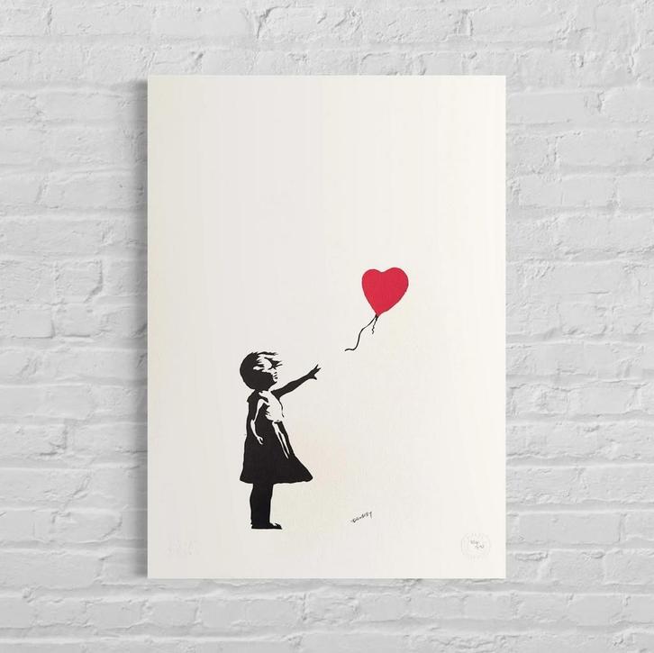 Genummerde Editie BANKSY Girl With The Balloon, Antiek en Kunst, Kunst | Litho's en Zeefdrukken, Verzenden