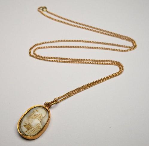Zonder Minimumprijs - Ketting met hanger Geel metaal -, Handtassen en Accessoires, Antieke sieraden