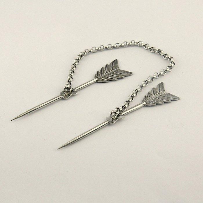 Pays-Bas - Ensemble daiguilles en argent antique pour, Antiek en Kunst, Antiek | Zilver en Goud