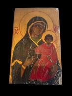 Icoon - Moeder Gods - Hout - Handgeschilderd - 14 x 22 cm