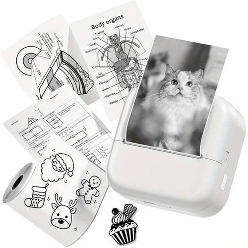 Mini fotoprinter zwartwit labelprinter labelmaker wit zwart, Hobby & Loisirs créatifs, Bricolage