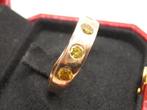 Bague - 14 carats Or jaune, Bague 5 x 0,11 carat Fancy Jaune, Nieuw