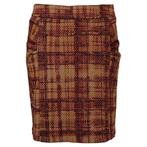 Enolah • bruin geruite rok met plooitjes • 40, Kleding | Dames, Maat 38/40 (M), Bruin, Verzenden, Nieuw