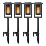 Buitenverlichting zonne-energie Set van 4 LED Solar Fakkel T, Tuin en Terras, Verzenden, Nieuw