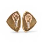 Oorbellen De Vroomen 18kt goud- en emaille clip-on oorbellen, Nieuw