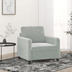 vidaXL Fauteuil 60 cm fluweel lichtgrijs, Huis en Inrichting, Zetels | Zetels, Verzenden, Nieuw