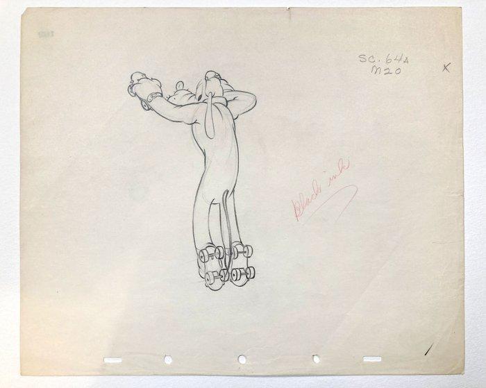 Original Pluto Animation Drawing Walt Disney, 1939 +, Verzamelen, Disney