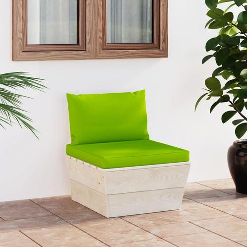 vidaXL Tuinmiddenbank met kussens pallet geïmpregneerd, Tuin en Terras, Tuinsets en Loungesets, Nieuw, Verzenden