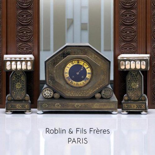 Drieluik - Van Camino Roblin & Fils Freres met Franse klok, Antiek en Kunst, Kunst | Designobjecten