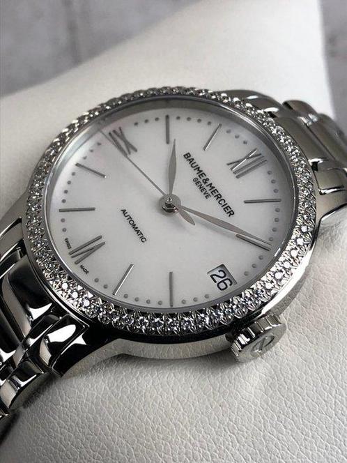 Baume & Mercier - Classima Diamonds Automatic - MOA10479 -, Handtassen en Accessoires, Horloges | Heren