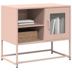 vidaXL Tv-meubel 68x39x60,5 cm staal roze, Huis en Inrichting, Verzenden, Nieuw